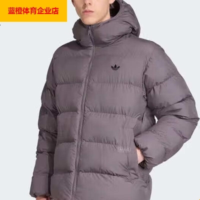 阿迪达斯三叶草棉服男2025冬季新款运动外套防风保暖面包服JX4122