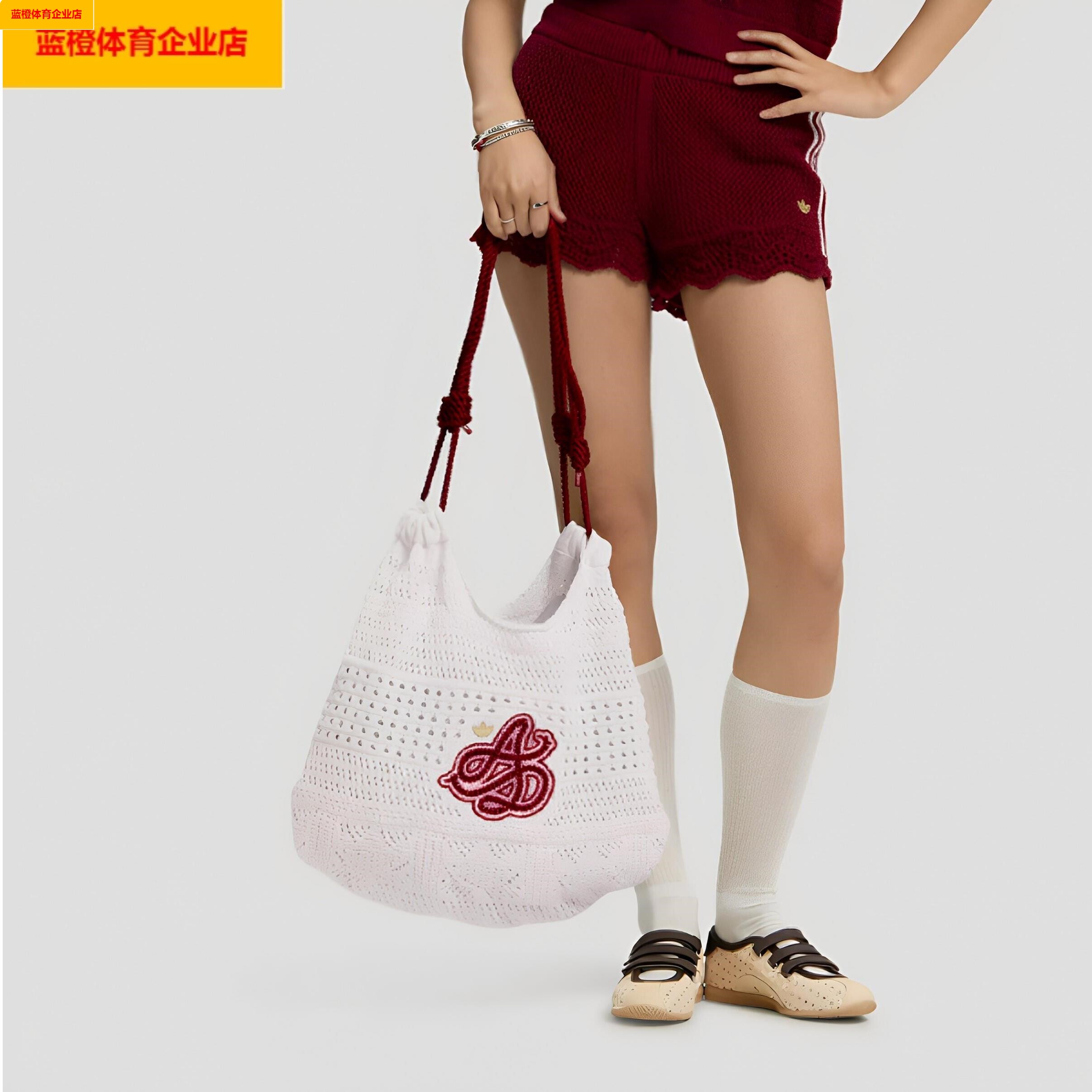 三叶草女包度假风编织单肩
