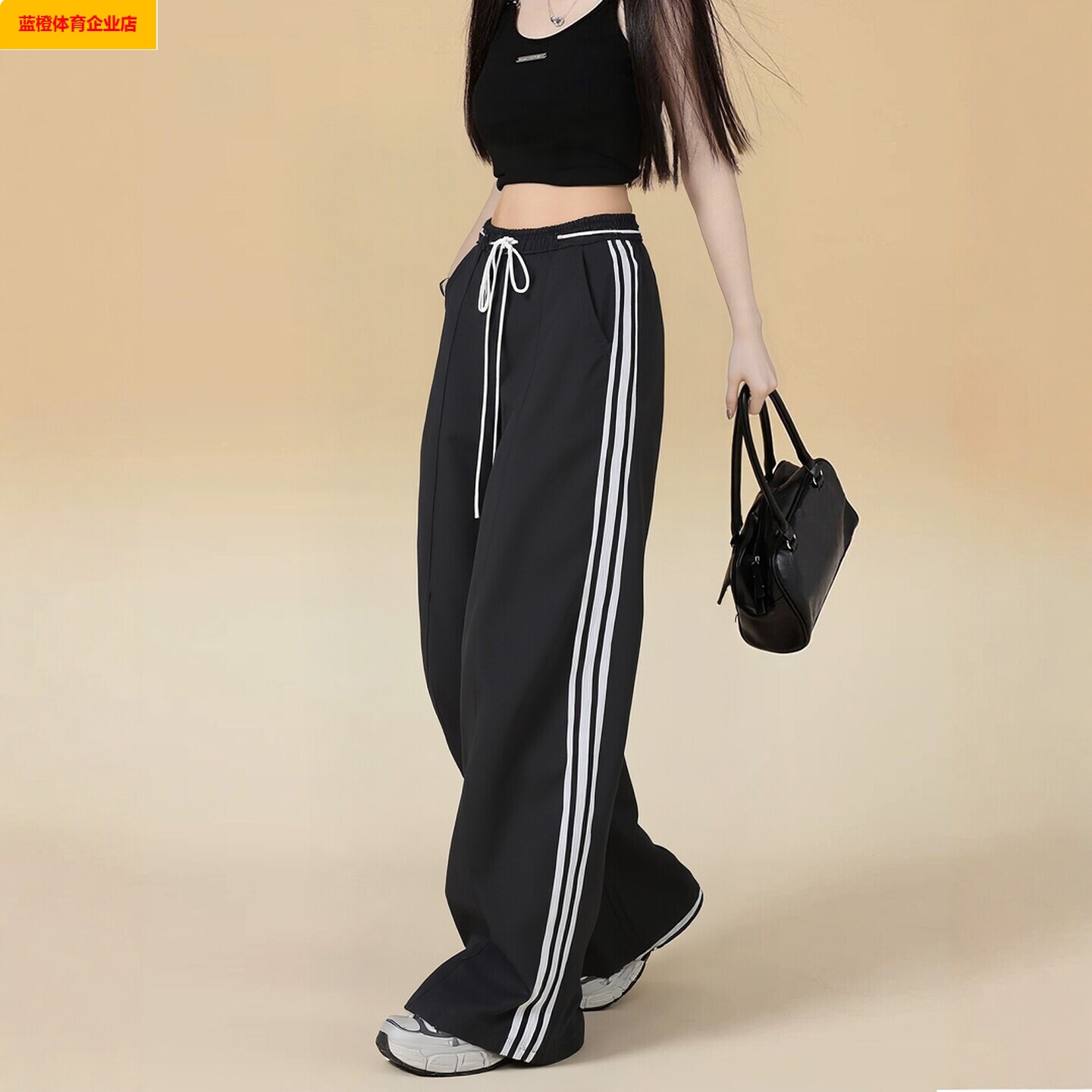 运动裤女2026新款休闲梭织