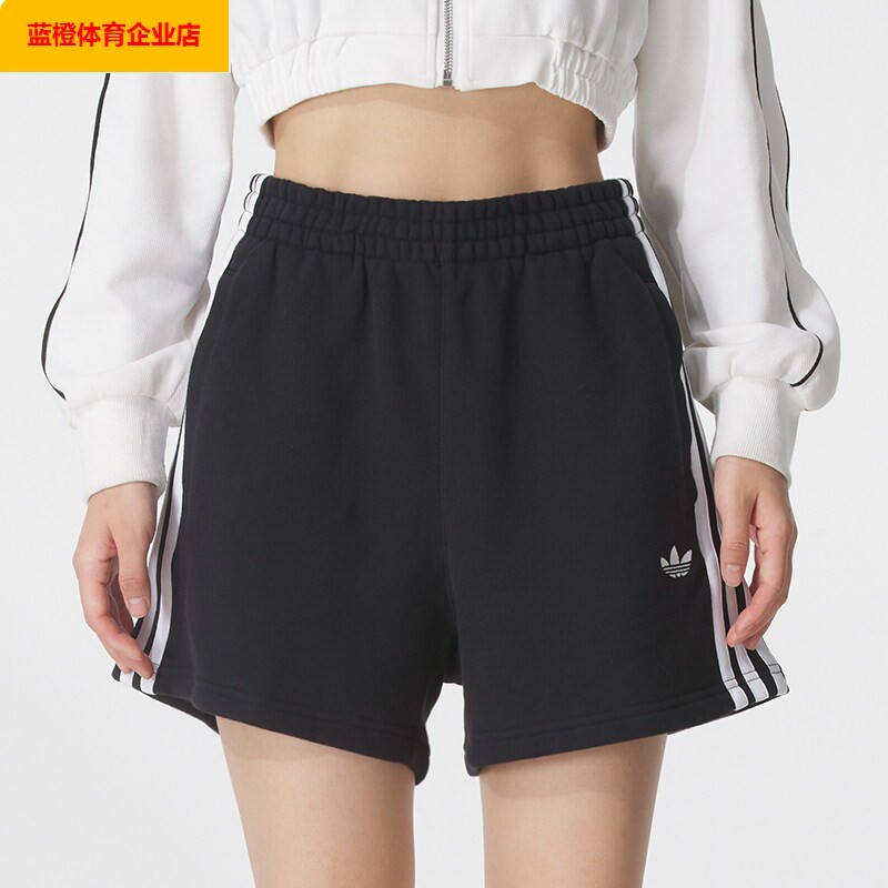 阿迪达斯三叶草女子3S SHORTS FT运动裤子休闲短裤JW5109