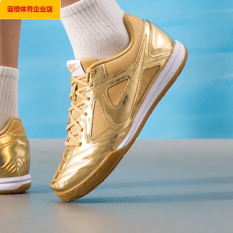 NIKE轻便板鞋男鞋春季新款GATO LV8运动鞋金色复古休闲鞋IB3566
