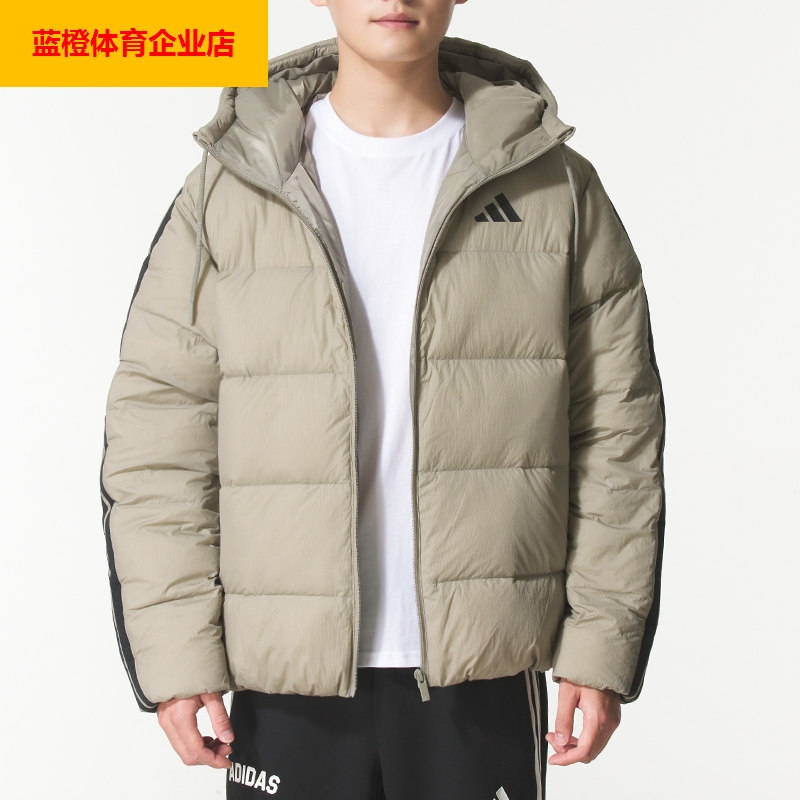 阿迪达斯轻薄款羽绒服冬季新款运动服女士正品连帽保暖鸭绒KH3989