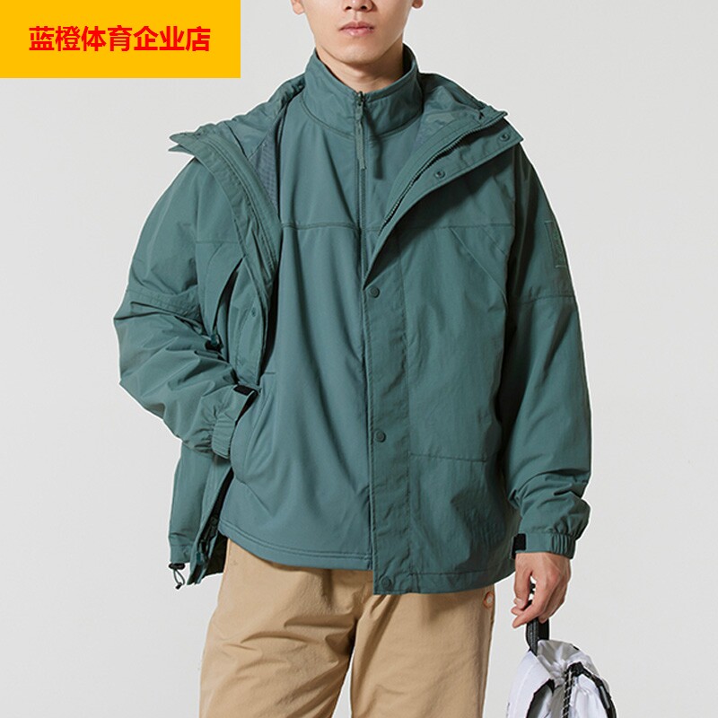 添柏岚男装秋冬新款户外徒步登山服防风保暖防水透气三合一外套