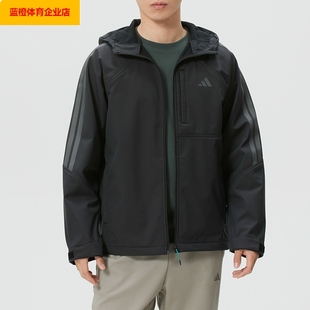 夹克开衫 连帽运动服休闲上衣男士 KR2496 新款 阿迪达斯软壳夹克男装
