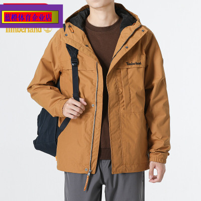 添柏岚连帽梭织夹克男2023秋季新款运动服户外防风衣休闲宽松外套