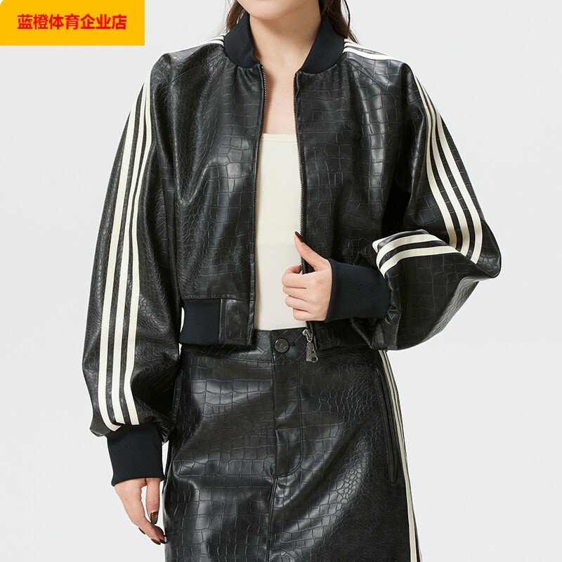 阿迪达斯三叶草女装运动服潮流时尚夹克户外防风休闲短款KE5035