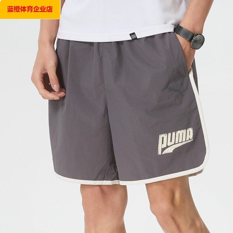 PUMA跑步短裤男裤女裤夏季新款休闲裤运动裤五分裤636296