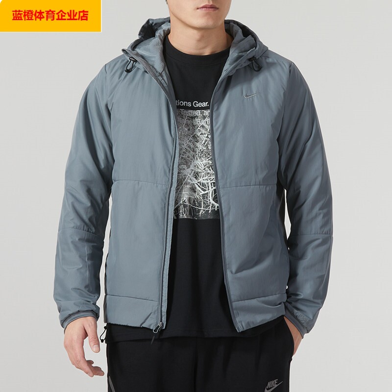 耐克棉服男士2026新款加棉保暖棉衣连帽运动服休闲外套FB7545