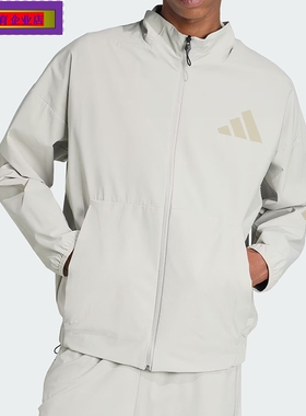 阿迪达斯外套男装25秋季新款防风服运动休闲立领夹克KE4880