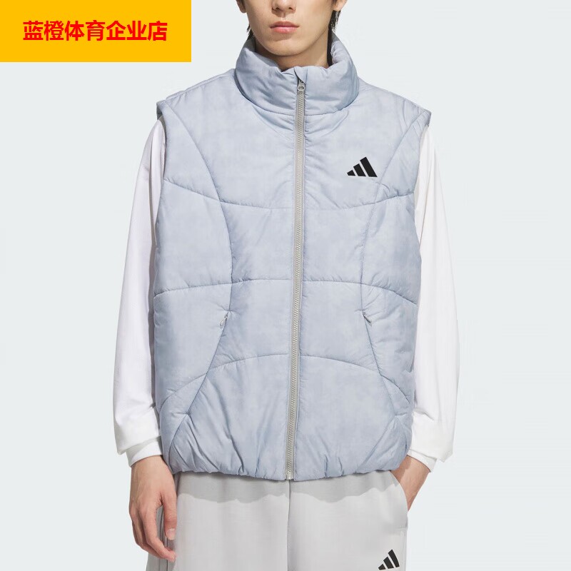 阿迪达斯棉马甲外套男装2025冬季新款运动服保暖背心休闲KC2755