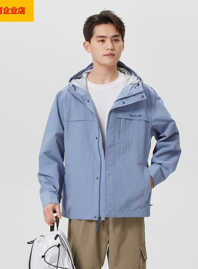 Timberland梭织夹克男装春季新款宽松连帽运动服休闲外套A445FB88