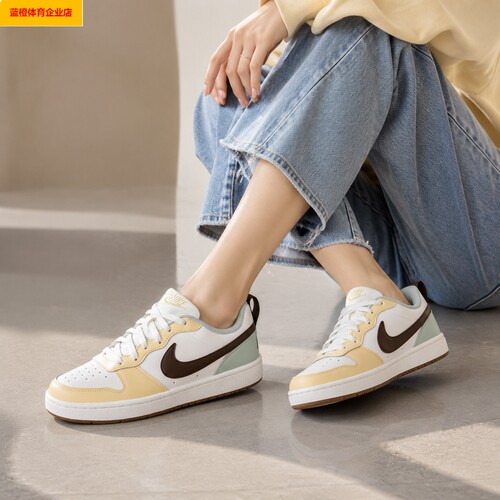 NIKE女鞋2026夏季新款COURT板鞋黄绿色运动休闲鞋HV1804