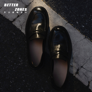 真皮英伦小皮鞋 水洗马皮厚底手工乐福鞋 女 越看越上头 Better