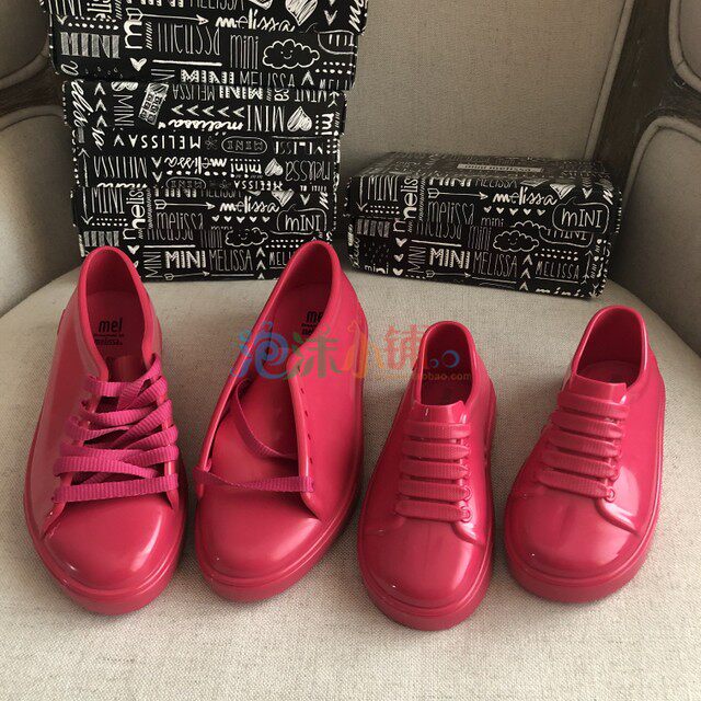 正品现货 Mini Melissa 梅丽莎 粉红亲子母女夏季清凉平底休闲鞋