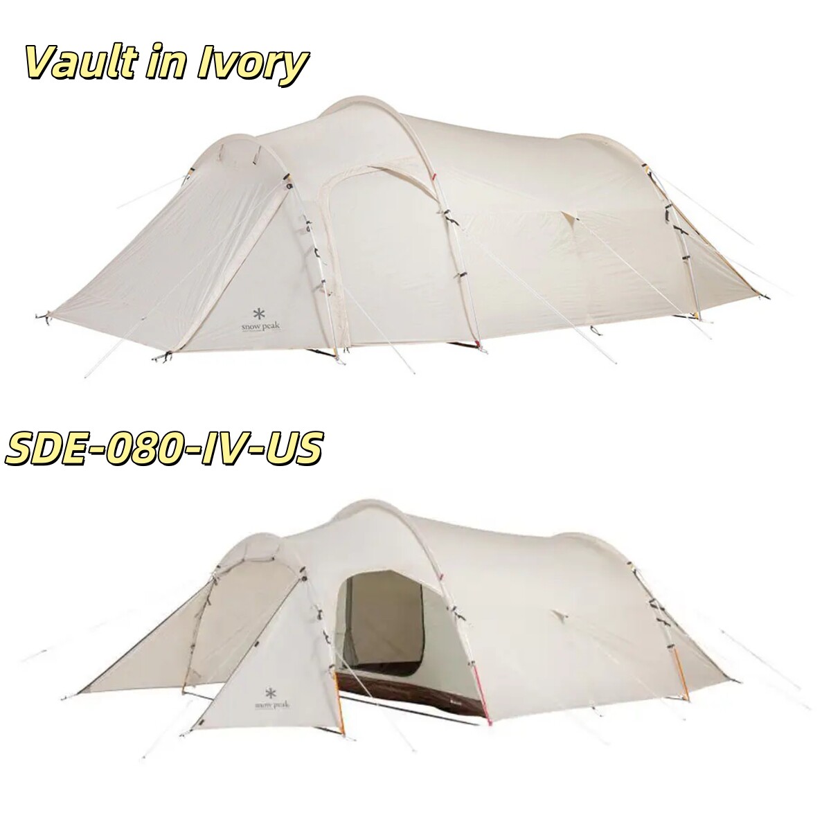 现货snowpeak雪峰户外露营Vault in Ivory多人帐篷SDE-080-IV-US