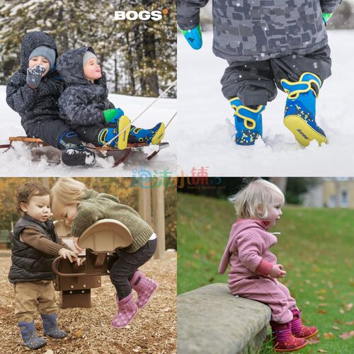 BOGS儿童超轻保暖防水雪地靴