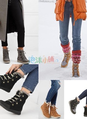 现货特价！清！Sorel 冰熊 Explorer Joan轻底防水短靴保暖雪地靴