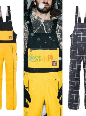 正品现货 686 男款单板双板滑雪服防寒裤滑雪裤背带裤Home Bib