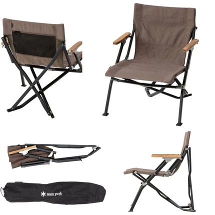 正品现货SnowPeak雪峰户外露营折叠椅休闲便携折叠钓鱼椅LV-093GY