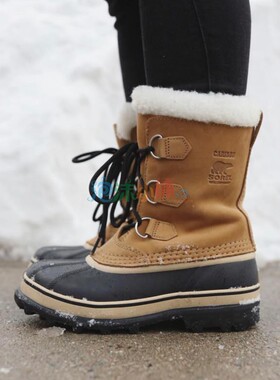 现货Sorel冰熊Caribou/9mm防寒内胆大童男女保暖防滑防水雪地靴