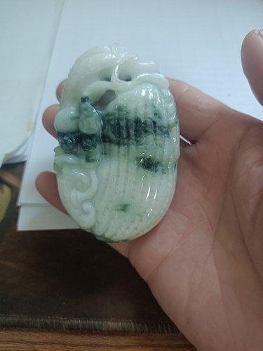 翡翠A货手把件