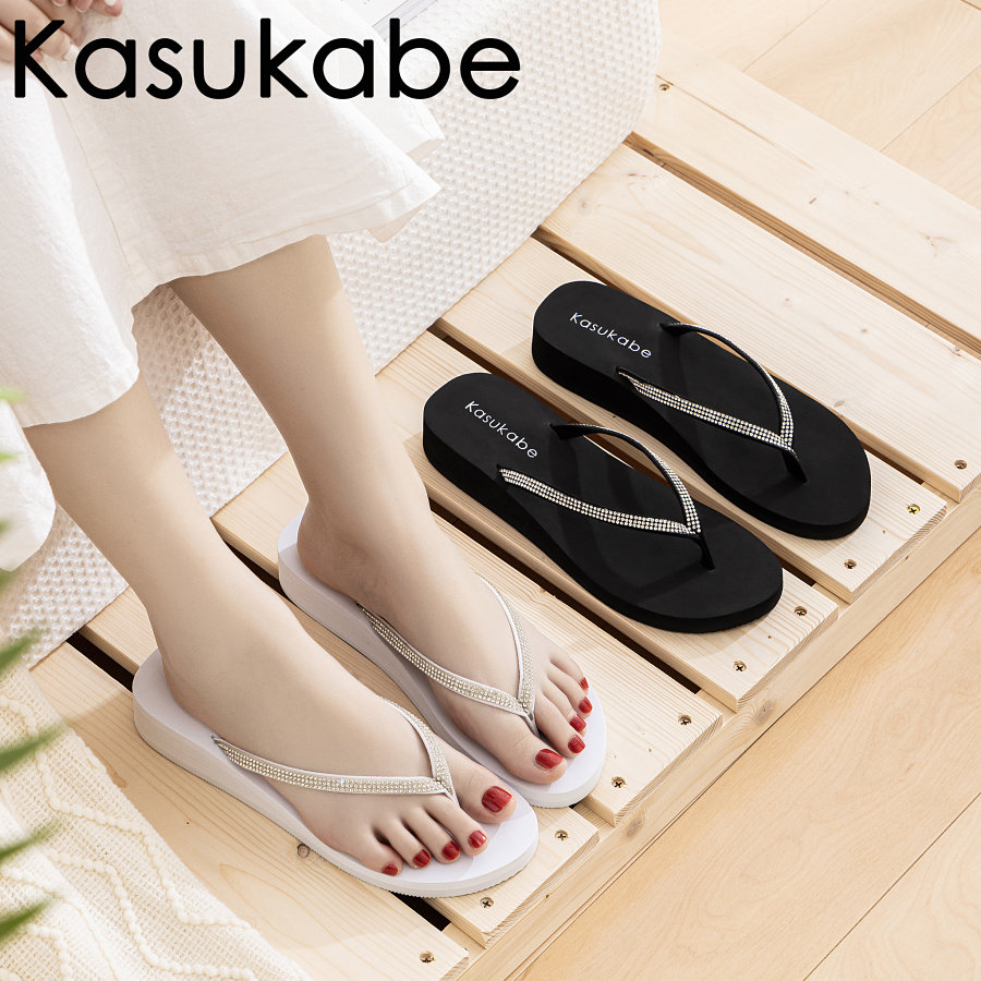 Kasukabe亮钻时尚平跟