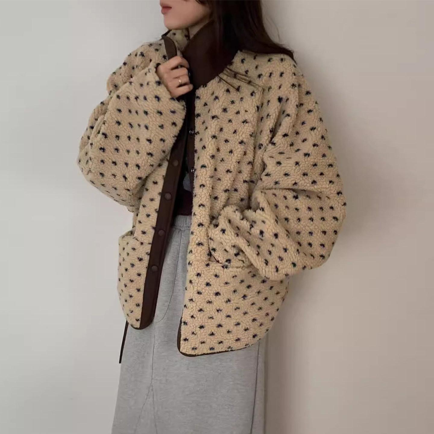 复古减龄两面穿爱心提花摇粒绒外套女2025冬季新款保暖羊羔毛棉衣,女装/女士精品,棉衣/棉服,淘宝优惠券,粉丝福利购,淘宝优惠卷