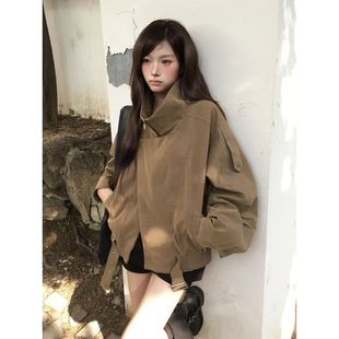 良良家风衣外套女2026秋冬新款韩版巨好看小个子卡其色系带大衣
