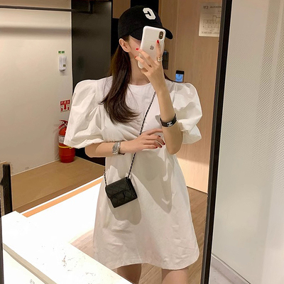小众慵懒风短袖连衣裙