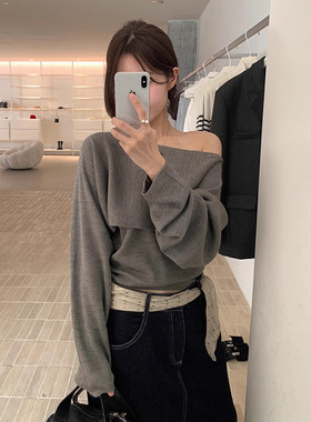 抹胸针织背心女+蝙蝠袖短款毛衣
