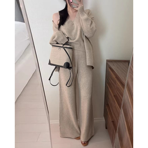 针织背心毛衣开衫外套休闲长裤