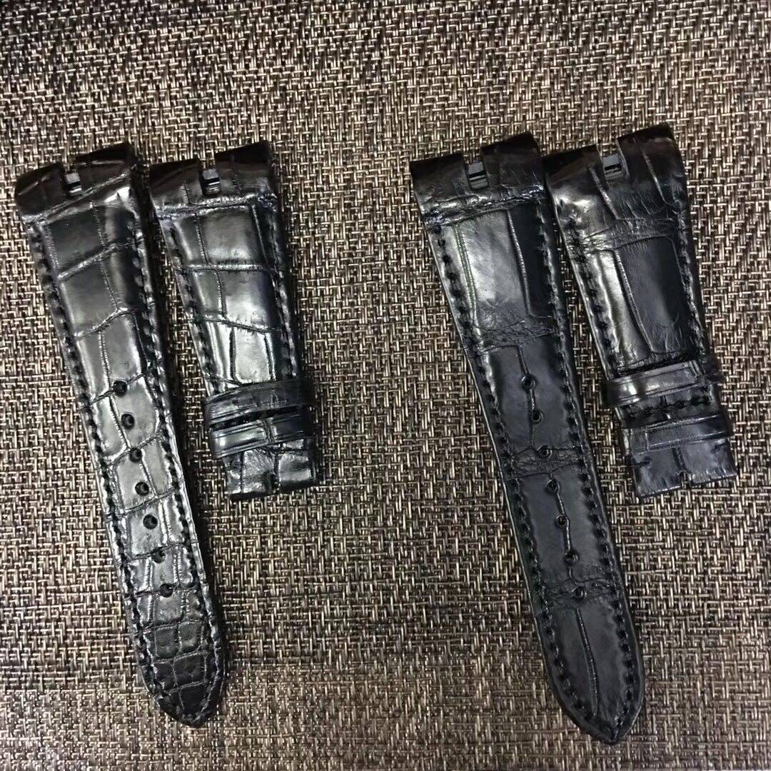 适配原装罗杰EXCALIBUR王者系列系列 美洲鳄鱼皮 真皮表带25mm