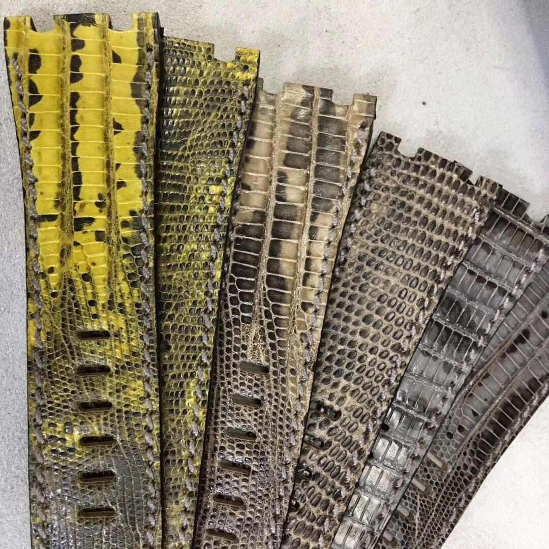 手工定制表带 蜥蜴皮表带 复古适用爱彼15710 26470 26170 26400