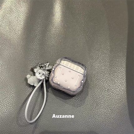 半透可爱波点适用于airpods4代蓝牙保护套2代3代苹果耳机壳