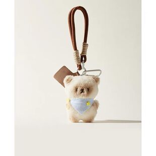 MDESIGN 原创美拉德色系可爱呆萌小猫咪毛绒包包挂件包挂饰钥匙扣