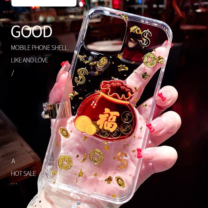 招财福袋苹果17原创iphone16promax新款15金箔手机壳14滴胶13防摔,3C数码配件,手机保护套/壳,淘宝优惠券,粉丝福利购,淘宝优惠卷