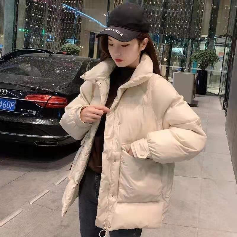 居美人2025冬季新款韩版宽松显瘦百搭加厚保暖棉衣外套女女士立领