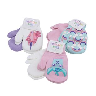 新款儿童胶印手套幼儿园防抓保暖手套可爱猫咪宝宝小手套现货厂家