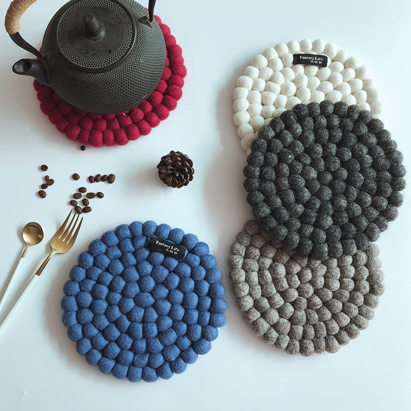 梵特茜出口日本简约毛毡日式餐垫