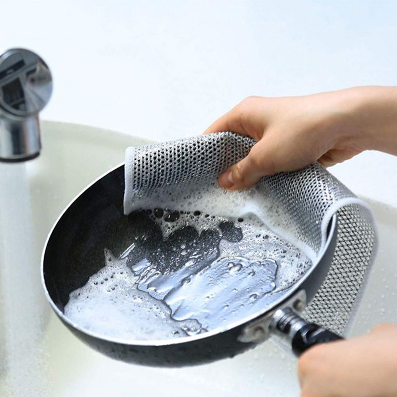 抹布不沾油不伤锅金属丝洗碗布