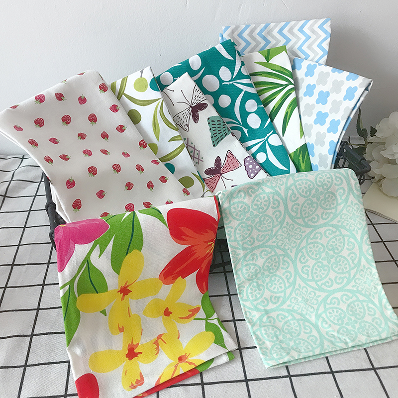 创意田园风乡村布艺印花餐巾