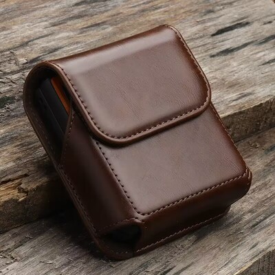 三星折叠屏腰包翻盖屏手机包穿皮带适用ZFlip4/3简约磁吸摩托razr