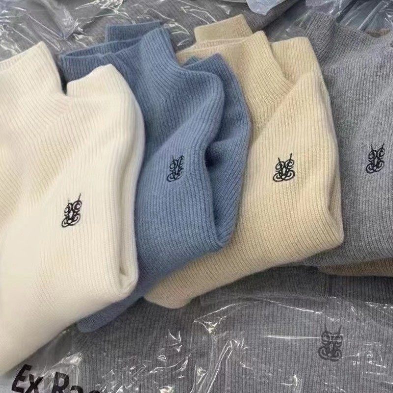 欧货秋冬高领羊绒衫女宽松针织打底衫刺绣套头羊毛洋气厚毛衣韩版,女装/女士精品,毛针织衫,淘宝优惠券,粉丝福利购,淘宝优惠卷