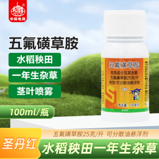 五氟磺草胺苗后除草长青水稻移栽田稗草千金杂草子农药除草剂正品