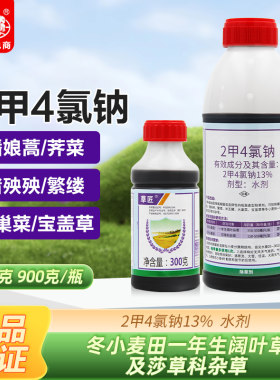 华星草匠2甲4氯钠13%二甲四氯钠一年生阔叶杂草除草剂农药灭草剂