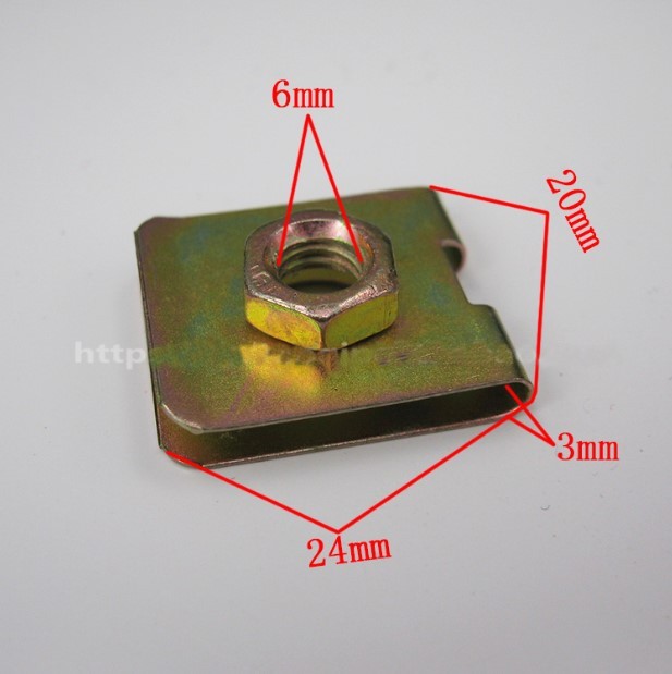 通用汽车快丝座螺母铁片雾灯螺丝底座牌照螺丝底座卡扣卡子2218