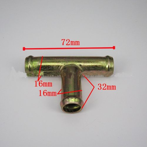 汽车废气三通管耐高温三通水管 改CNG燃气 金属塑料连接管2468