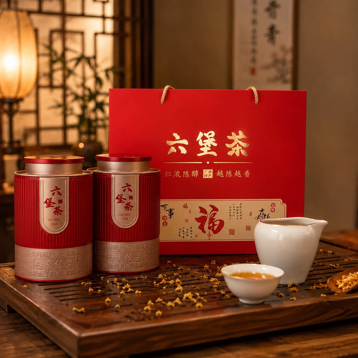 广西梧州原产古法六堡茶 传统发酵陈化特级黑茶醇香顺滑250G500g