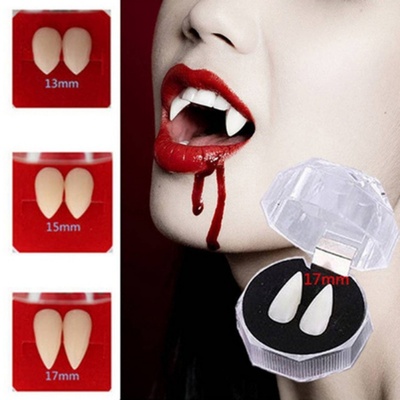 Vampire Teeth Dentures Zombie False Tooth Ghost Devil Fangs