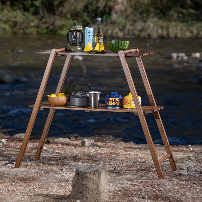 户外多功能露营实木折叠置物架户外休闲用品野营烧烤挂架阳台,户外/登山/野营/旅行用品,户外桌椅套装,淘宝优惠券,粉丝福利购,淘宝优惠卷